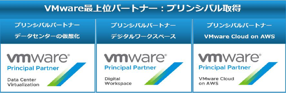 vmware最上位パートナー：プリンシパル取得